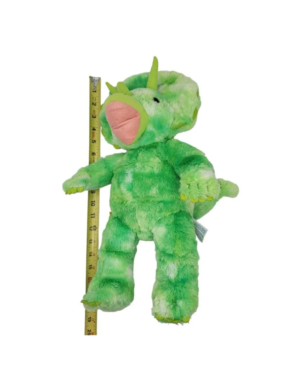 Build a Bear Triceratops Dinosaur Plush Green 19